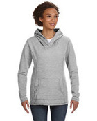 Ladies' Ringspun French Terry Crossneck Hooded Sweatshirt