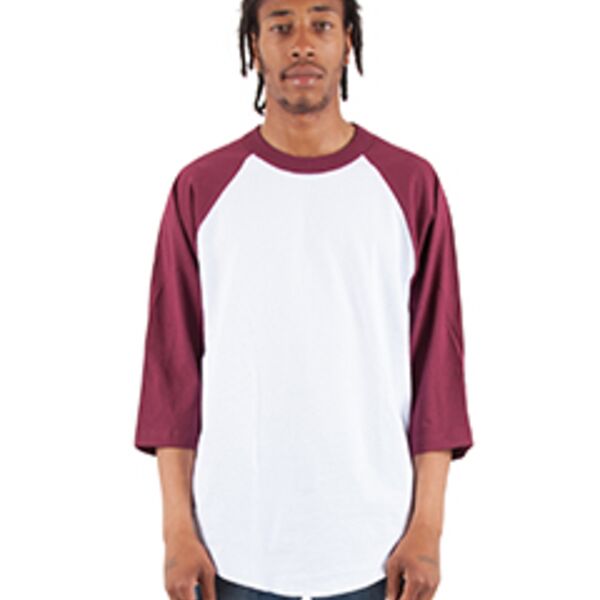Shaka Wear Adult Three-Quarter Sleeve Raglan T-Shirt SHRAG Adult Three-Quarter Sleeve Raglan T-Shirt Thumbnail