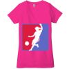 Ladies' Jersey Short-Sleeve Deep V-Neck T-Shirt Thumbnail