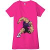 Ladies' Jersey Short-Sleeve Deep V-Neck T-Shirt Thumbnail