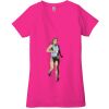 Ladies' Jersey Short-Sleeve Deep V-Neck T-Shirt Thumbnail