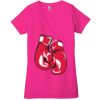 Ladies' Jersey Short-Sleeve Deep V-Neck T-Shirt Thumbnail