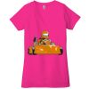 Ladies' Jersey Short-Sleeve Deep V-Neck T-Shirt Thumbnail