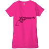 Ladies' Jersey Short-Sleeve Deep V-Neck T-Shirt Thumbnail