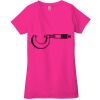 Ladies' Jersey Short-Sleeve Deep V-Neck T-Shirt Thumbnail