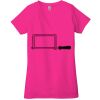 Ladies' Jersey Short-Sleeve Deep V-Neck T-Shirt Thumbnail