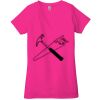 Ladies' Jersey Short-Sleeve Deep V-Neck T-Shirt Thumbnail