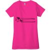 Ladies' Jersey Short-Sleeve Deep V-Neck T-Shirt Thumbnail