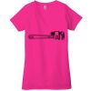 Ladies' Jersey Short-Sleeve Deep V-Neck T-Shirt Thumbnail