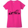 Ladies' Jersey Short-Sleeve Deep V-Neck T-Shirt Thumbnail