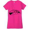 Ladies' Jersey Short-Sleeve Deep V-Neck T-Shirt Thumbnail