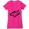 Ladies' Jersey Short-Sleeve Deep V-Neck T-Shirt Thumbnail