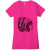 Ladies' Jersey Short-Sleeve Deep V-Neck T-Shirt Thumbnail