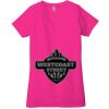 Ladies' Jersey Short-Sleeve Deep V-Neck T-Shirt Thumbnail