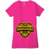 Ladies' Jersey Short-Sleeve Deep V-Neck T-Shirt Thumbnail