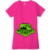 Ladies' Jersey Short-Sleeve Deep V-Neck T-Shirt Thumbnail