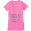 Ladies' Jersey Short-Sleeve Deep V-Neck T-Shirt Thumbnail