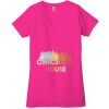 Ladies' Jersey Short-Sleeve Deep V-Neck T-Shirt Thumbnail