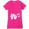 Ladies' Jersey Short-Sleeve Deep V-Neck T-Shirt Thumbnail