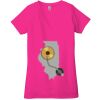 Ladies' Jersey Short-Sleeve Deep V-Neck T-Shirt Thumbnail