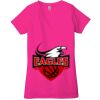 Ladies' Jersey Short-Sleeve Deep V-Neck T-Shirt Thumbnail