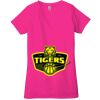 Ladies' Jersey Short-Sleeve Deep V-Neck T-Shirt Thumbnail